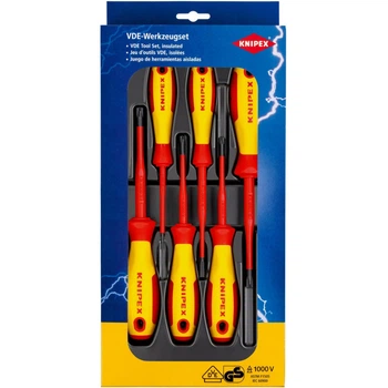 Набор диэлектрических отверток с зауженным рабочим концом KNIPEX 00 20 12 V05, шлиц/PlusMinus