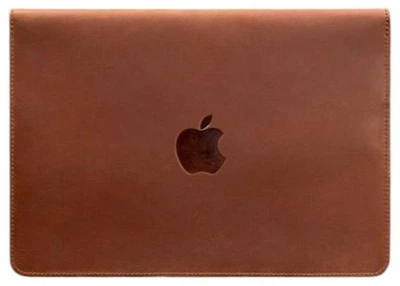 Кожаный чехол-конверт для ноутбука MacBook 13 из натуральной кожи Crazy Horse на магнитах, защитный, светло-коричневый 58584