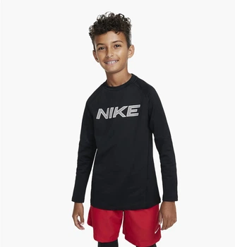 Детский лонгслив Nike Df Ls Crew Warm Black 140 CM Черный HF4362-010