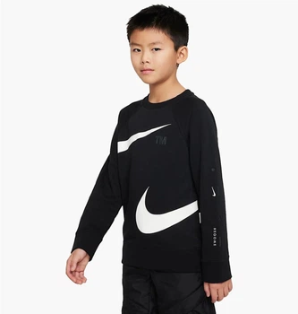 Детский свитшот Nike Sportswear Swoosh XS Черный DV8119-010