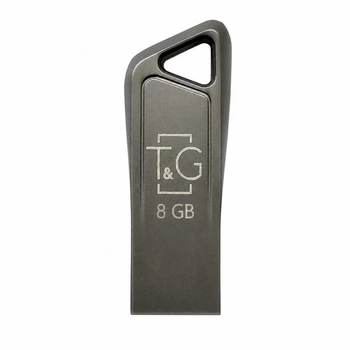 Флешка T&G Metal 8 ГБ USB 2.0 металлическая моноблок серая