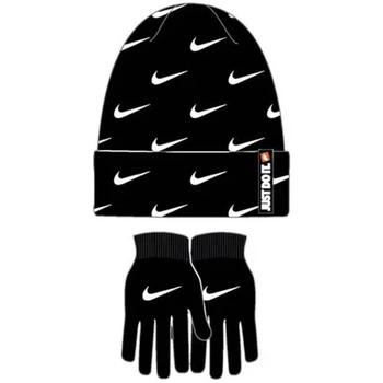 Шапка Nike Swoosh Repeat Beanie Set ONE SIZE Чорно-білий 9A2988-023
