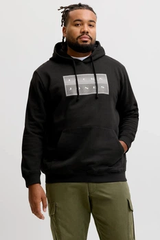 Худі з принтом Jack&Jones чорний 7XL (ssw-010-black-3251)