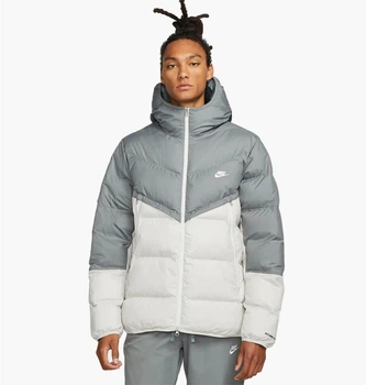 Куртка мужская Nike M Nk Sf Wr Pl-Fld Hd Jkt Grey/White S DR9605-084