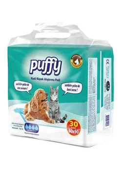 Пелюшки для тварин поглинаючі Puffy Cat&Dog Pad з антизапахом 60x90 см 30 шт.