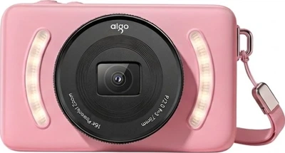 Фотоаппарат цифровой Aigo E3 компактный с двойной камерой CCD, 32 ГБ, розовый
