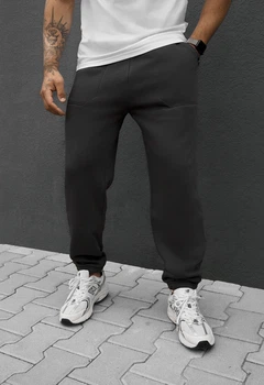 Спортивні штани Staff al dark gray fleece M темно-сірий