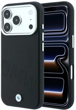 Etui BMW Sign Inclined Deboss Letters MagSafe do Apple iPhone 17 Pro/18 Pro Black (BMHMP18L26SWOWDK)