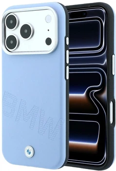 Etui BMW Sign Inclined Deboss Letters MagSafe do Apple iPhone 17 Pro/18 Pro Blue (BMHMP18L26SWOWDB)