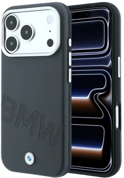 Etui BMW Sign Inclined Deboss Letters MagSafe do Apple iPhone 17 Pro Max/18 Pro Max Grey (BMHMP18X26SWOWDA)