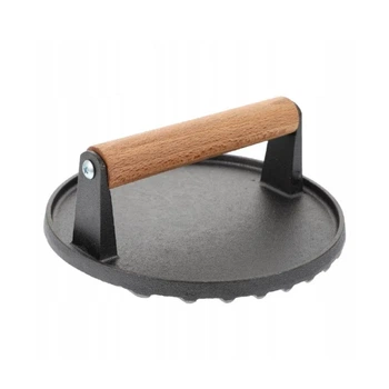 Пресс для мяса чугунный GRILLI 777185 с деревянной ручкой, Ø20 см, 1,5 кг