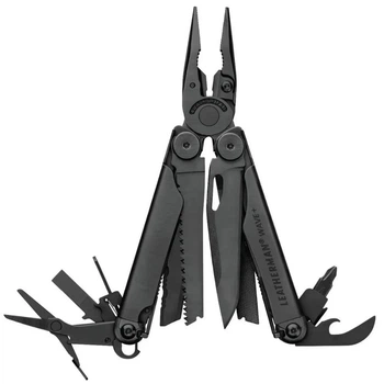 Мультиинструмент Leatherman WAVE PLUS BLACK, синтетический чехол Molle