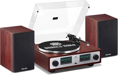 Вінтажний програвач вінілових платівок, Bluetooth HiFi програвач з динаміками