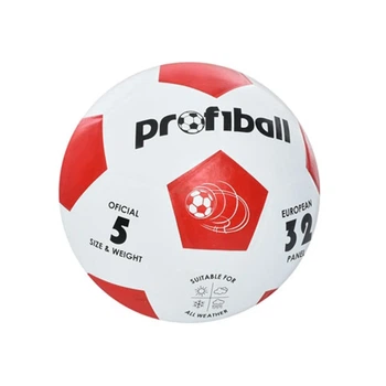 М'яч футбольний Profiball VA 0014-1 червоний, розмір №5, гума 400 г
