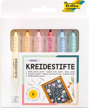 Пастельні крейдові маркери Folia, 6 шт.