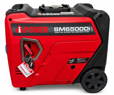 Генератор інверторний iPOWER SM6500Di (5.5-6.5 кВт) бензиновий з Електростартером, Колесами та Пультом АйПауер