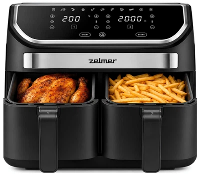Двукамерная мультипечь аэрофритюрница Zelmer ZAF 9100