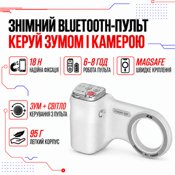 Держатель-ассистент для смартфона FUNSNAP Z6 / Магнитный крепеж / Bluetooth-пульт