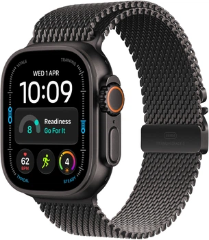 Смарт-часы Apple Watch Ultra 4 GPS + Cellular 49mm Black Titanium Case with Black Titanium Milanese Loop - M (MJAV4QI/A)