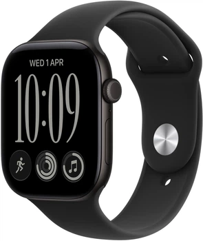 Смарт-часы Apple Watch Series 12 GPS 42mm Black Aluminium Case with Black Sport Band - S/M (MJEA4RK/A)