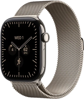 Смарт-часы Apple Watch Series 12 GPS + Cellular 42mm Natural Titanium Case with Natural Milanese Loop (MJGH4RK/A)