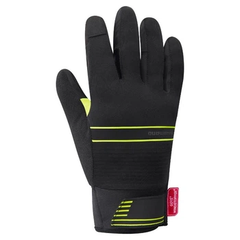 Велоперчатки зимние Shimano Windstopper Insulated черно-желтые L