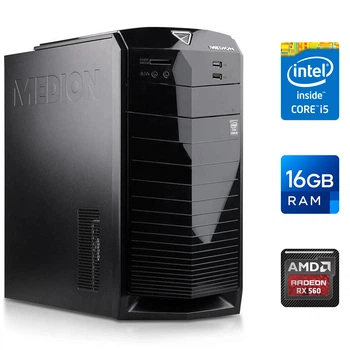 Комп'ютер Medion MT22 - Intel Core i5-4590/ 16GB DDR3/ Radeon RX560 4GB/ 120GB SSD/ 1000GB HDD б/в