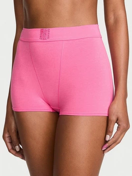 Трусики шорти жіночі бавовняні Victoria's Secret 27291239 S Рожеві (28255968571)