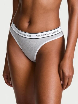 Трусики танга женские хлопковые Victoria's Secret 26825646 XS Серые (535189968751)