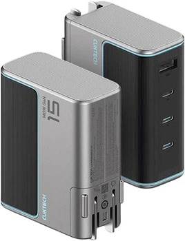 Зарядное устройство CUKTECH Kuotai Ke 15 GaN Super Power Fast Charging 140W с четырьмя портами, поддержкой быстрой зарядки PD и мощностью 100 Вт, подходит для ноутбуков Apple 17 Huawei Xiaomi Samsung.