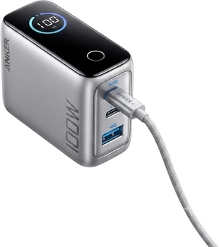 Зарядное устройство Anker A121B GaN 100W Type-C Silver