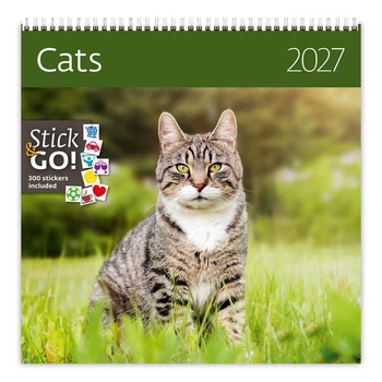 Календар настінний Helma 2027 Cats, 30x30 см (LP01-27)