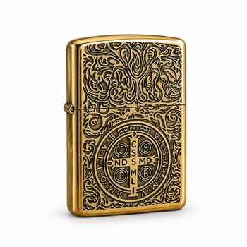 Запальничка бензинова Zippo Constantine Saint Benedict з гравіюванням