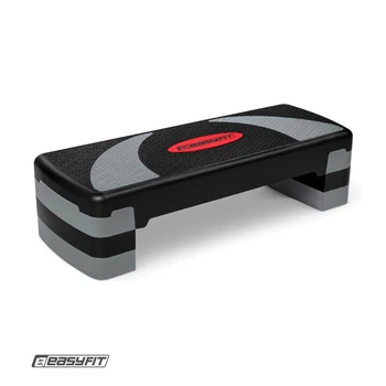 Степь платформа 3 уровня EasyFit высота 10-20 см черно-серая для дома и спортзала (EF-0541)