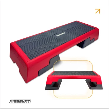 Степь платформа EasyFit EF-0546 3 уровня Черно-красный для аэробики и фитнеса (EF-0546)
