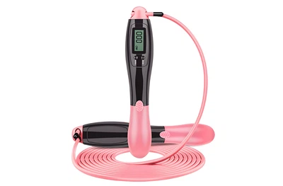 Скакалка со счетчиком EasyFit EF-1916-BP 2.8 м Черно-розовый