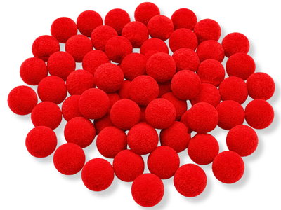 Помпони FROM FACTORY для творчості Ø1.5см/100шт Червоний
