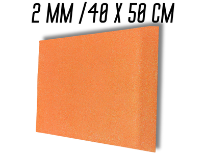 Фоамиран FROM FACTORY блестящий/глитерный 2мм/40х50см Оранжевый