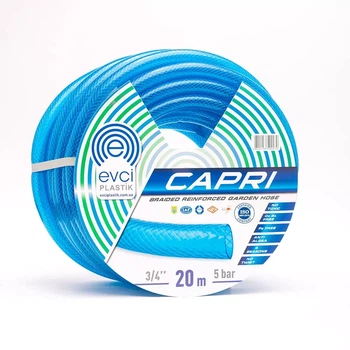 Шланг для поливу Evci Plastik Capri ПВХ Ø 3/4", тришаровий, армований, бухта 30 м