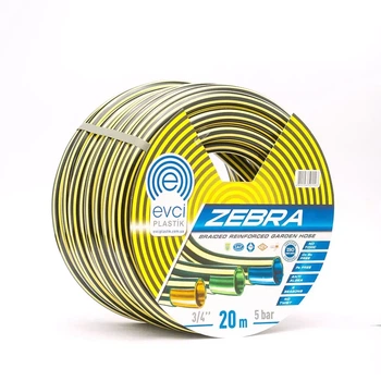 Шланг для поливу Evci Plastik Zebra ПВХ Ø 3/4", двошаровий, армований, бухта 30 м