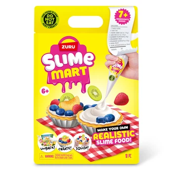 Игровой набор со слаймами Slime Mart Shopping Bag Фруктовый тарт для творчества и антистресс-игры с формами для создания десертов