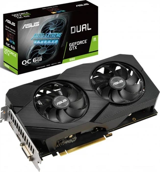 Видеокарта GF GTX 1660 6GB GDDR5 Dual Evo OC Asus (DUAL-GTX1660-O6G-EVO)