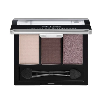Тіні для повік компактні Bless Beauty Trio Fusion Eyeshadows №08 Світлий Беж М+Темно-Коричневий М+Бузково-Кор