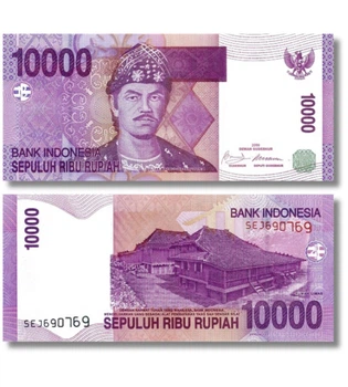 Банкнота 10000 рупій Індонезія 2009 рік UNC