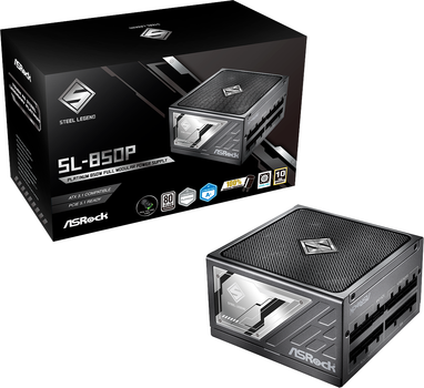Zasilacz ASRock Steel Legend SL-850P 850W 80 Plus Platinum Black (90-UXS085-PFEAAA)