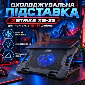 Охлаждающая подставка для ноутбука 10–17 дюймов, подставка с большим вентилятором, регулируемая подставка с LED