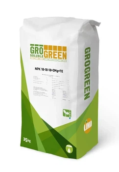 Добриво GroGreen NPK 18-18-18+3MgO+TE мінеральне 25 кг