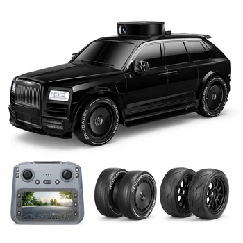Радиоуправляемая машинка Rolls-Royce Cullinan QBRC 911S 1:18 4WD с камерой 720P, экраном 4.5", Wi-Fi, дрифтом, LED-подсветкой и 2 комплектами колёс
