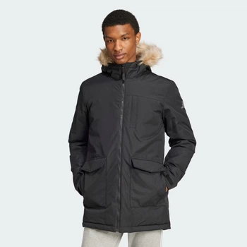 Парка чоловіча з капюшоном ADIDAS Hooded Fur IK0553 l, чорний