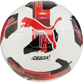Мяч футбольный Puma Orbita 6 MS белый, черный, бордовый Уни 4 084335-04 4